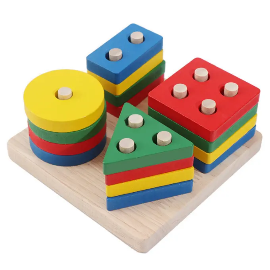 Wooden 4 Column Shape Sorter