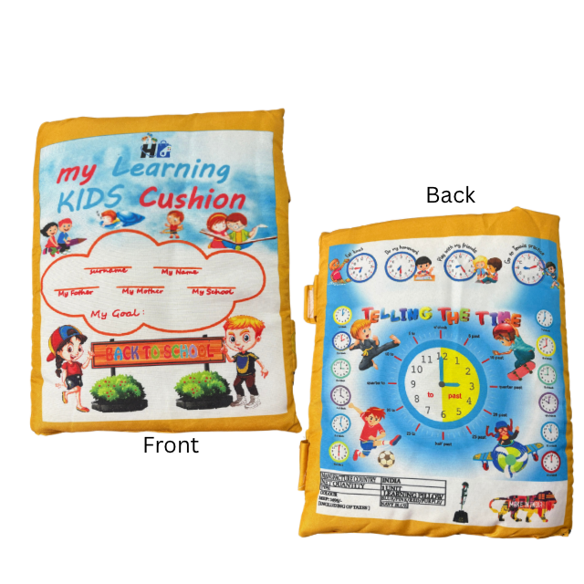 My Learning Kids Cushion Pillow Book