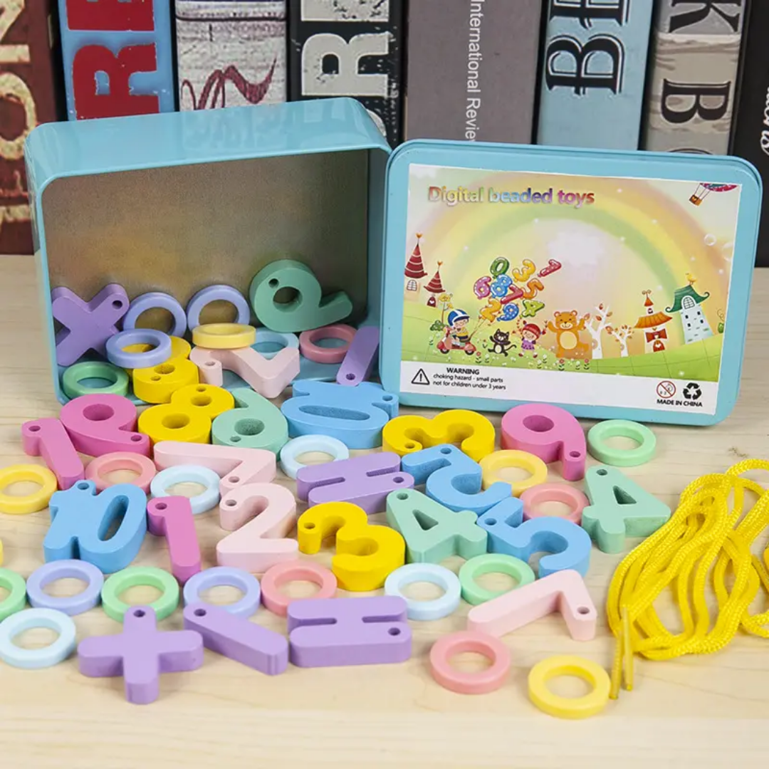 Beaded Toy - Tin Box Alphabets / Numbers - Image 4
