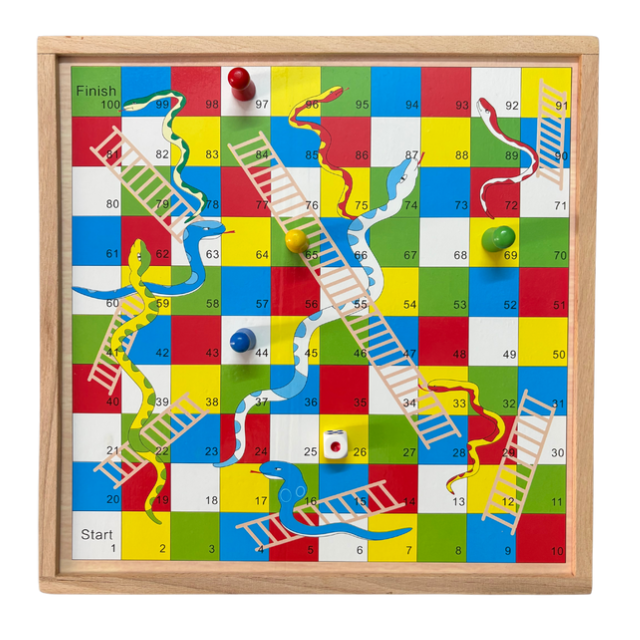 Wooden Snake & Ladders and Ludo Game 2 in 1 - Image 3
