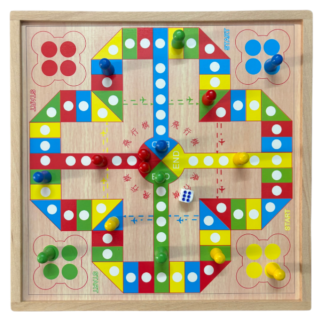 Wooden Snake & Ladders and Ludo Game 2 in 1 - Image 4
