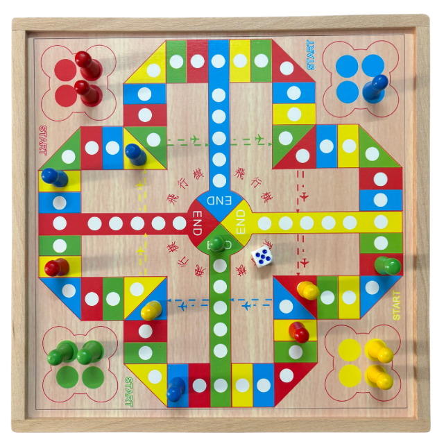 Wooden Snake & Ladders and Ludo Game 2 in 1 - Image 2