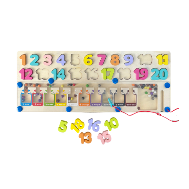 Wooden Multifunctional Numeric Board with Magnet Game - Image 2