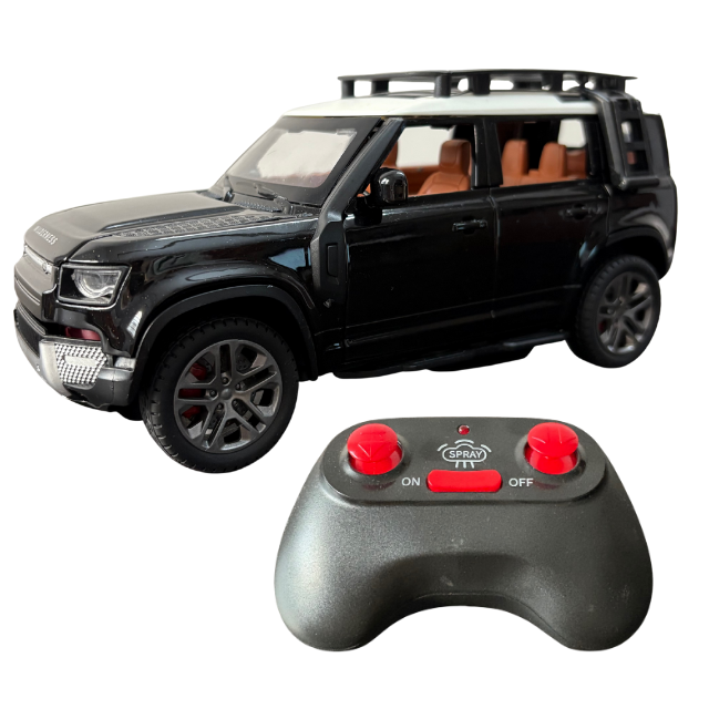 Remote Control Die-cast Defender Car with Smoke Effect