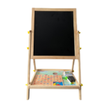 2 in 1 Wooden Easel Board Height Adjustable - Magnetic Whiteboard and Chalk board - Image 4