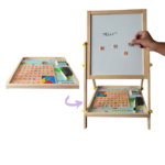 2 in 1 Wooden Easel Board Height Adjustable - Magnetic Whiteboard and Chalk board - Image 5