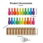 2 in 1 Bowling cum Right Right Touch Match Making - Wooden - Image 5