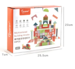 Multicoloured Building Blocks 94 Pcs - Premium Wooden toy with Alphabets and Numbers