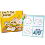 Step by Step Drawing Activity for Kids - Reusable and Erasable Sketches