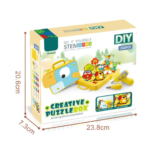 Creative Puzzle Box - Building Blocks Assembled - Bird Theme with Battery Operated Screw Driver Pretend Play