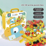 Creative Puzzle Box - Building Blocks Assembled - Bird Theme with Battery Operated Screw Driver Pretend Play - Image 2