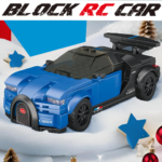 Block Remote Control Blue Car - 181 pcs - Remote operated - Image 3