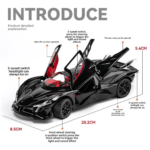 Scale 1:24 Asten Martin Pullback Power Die-cast Car with Doors Openable - Horn, Sound and Lights CZ160 - Image 3