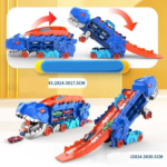 Dinosaur Deformation Car - with Storage and Race Track - Image 5