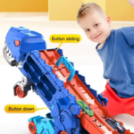 Dinosaur Deformation Car - with Storage and Race Track - Image 3