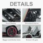 Scale 1:24 Pullback Power Die-cast Car with Doors Openable - Horn, Sound and Lights CZ147D - Image 5