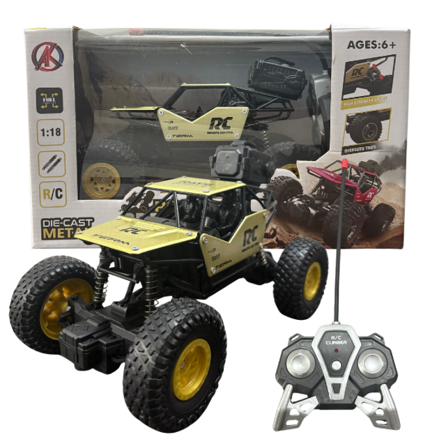Photo edit - 55 Scale 1:18 Die-Cast Remote Control Rock Climber Car - with Smoke Effect - Image 1