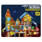 Light Magnetic Tile Building Blocks - 124 pcs