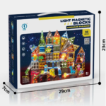 Light Magnetic Tile Building Blocks - 124 pcs - Image 6
