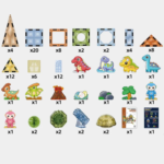 Light Magnetic Tile Building Blocks - 124 pcs - Image 5