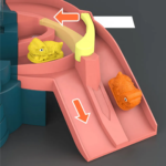 Automatic Dinosaur Track Parking Car Slide Set - Image 3